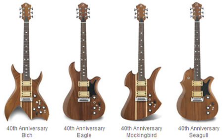 The B.C. Rich Handcrafted Guitars 40th Anniversary Models, courtesy of B.C. Rich Guitars