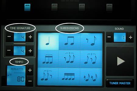 metronome main settings