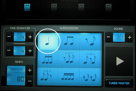 metronome quarter note subdivision